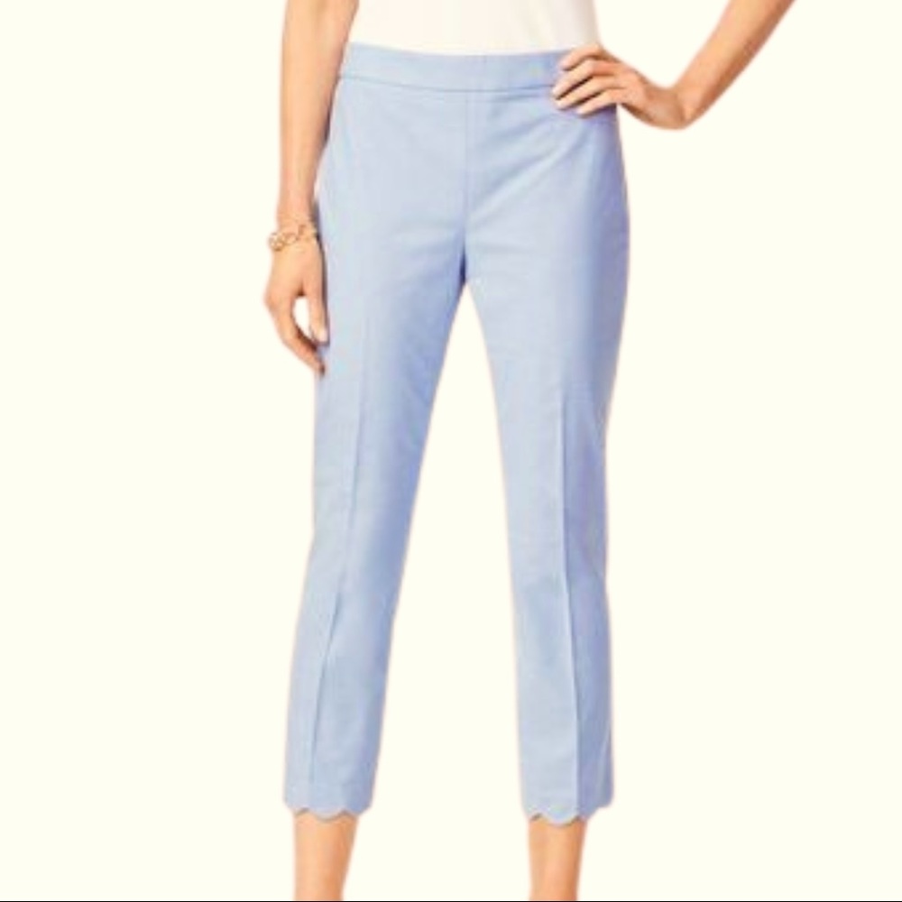 Talbots Chatham crop with scalloped hem